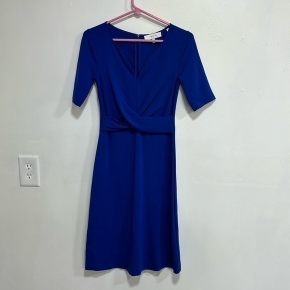 Lark & Ro Cobalt Blue Ponte Knit A-Line Dress Size 2